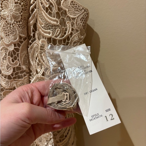 Adrianna Papell Boutique Cream Lace Mini Dress - Picture 5 of 6